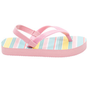 Tongs avec rayures multicolores pour bébé fille 