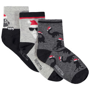 Lot de 3 paires de chaussettes esprit Noël pour garçon 