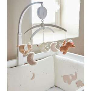 Mobile Musical Bébé Avec Oursons - Pour Lit, Parc, Décoration Chambre | Portable, Réglable, Matériaux Doux