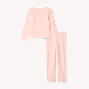 Pyjama 2 pièces fille en velours print fantaisie 