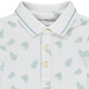 Polo manches longues imprimé feuilles pour bébé garçon  