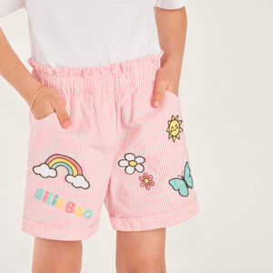 Short en toile à rayures brodées Billie Boo pour fille 