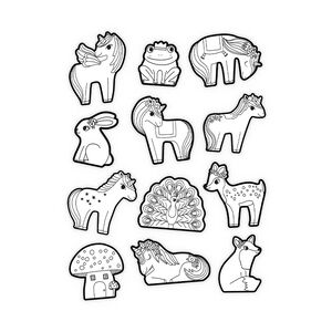 Set de 20 autocollants à colorier Licornes 