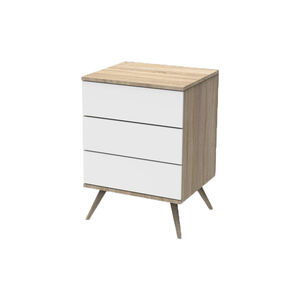 Petite commode 3 tiroirs - Blanc Seventies 