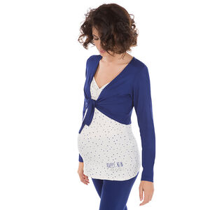Tee-shirt manches longues homewear de grossesse et d'allaitement  