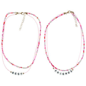 Lot de 2 colliers à perles Best Friends pour fille 