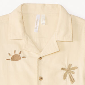 Chemise manches courtes broderie fantaisie pour bébé garçon 