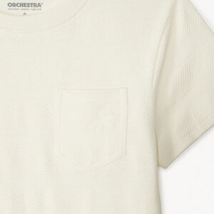 T-shirt manches courtes uni avec poche pour garçon  