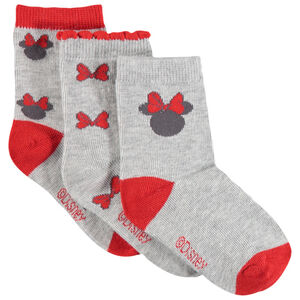 Lot de 3 paires de chaussettes assorties Minnie Disney en jacquard 