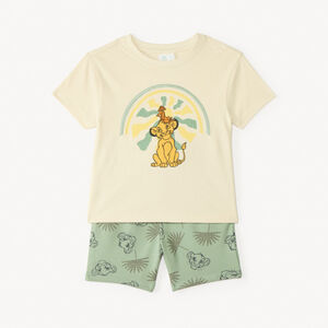 Ensemble 2 pièces t-shirt + short Le Roi Lion Disney pour bébé garçon 
