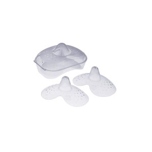 Lot de 2 bouts de sein silicone avec boîte de stérilisation 