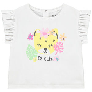 T-shirt manches courtes motif léopard pour bébé fille 