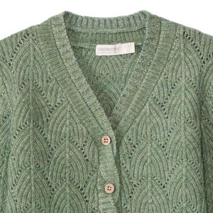 Gilet en tricot fantaisie avec ouverture en torsade pour fille  