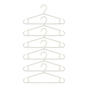 Lot de 6 cintres pour bébé - Blanc 