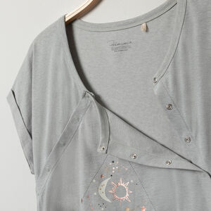 Chemise de nuit de grossesse et d'allaitement print astrologie 