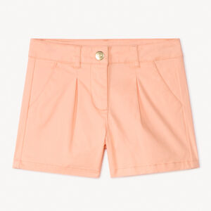 Short en twill uni effet pince pour fille 