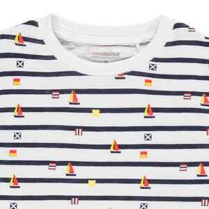 Ensemble de plage t-shirt rayé + short pour garçon 