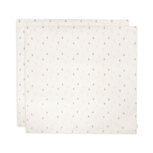 Lot de 2 langes en gaze de coton 115 x 115 cm Happy Miffy nougat 