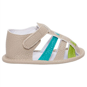 Nu-pieds à lanières contrastées 