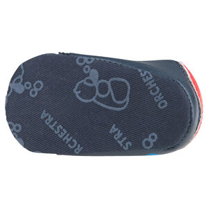 Baskets basses à lacets avec print forme écusson 