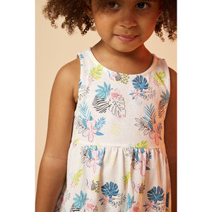 Robe débardeur en jersey imprimé fantaisie pour bébé fille 