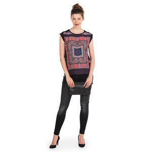 Top sans manches de grossesse motif ethnique 