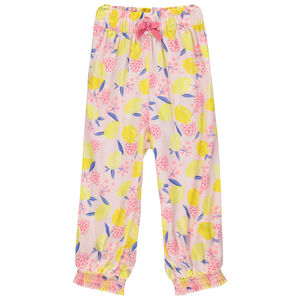 Pantalon fluide à citrons imprimés pour bébé fille 
