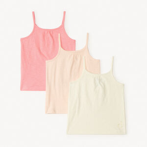Lot de 3 débardeurs unis pour bébé fille 