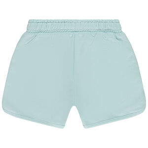 Short en molleton uni à cordon de serrage contrasté pour fille 