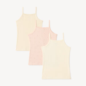 Lot de 3 maillots de corps à bretelles fille 