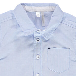 Chemise manches courtes à poche plaquée 