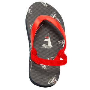 Tongs imprimé voiliers pour garçon avec lanière selon l'âge 