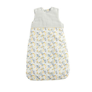 Gigoteuse sans manches ouatinée 0-6M imprimé végétal - Promenons-nous 