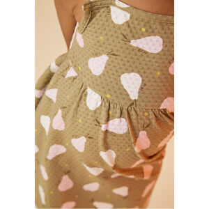 Robe en maille cloquée imprimé poires pour bébé fille 