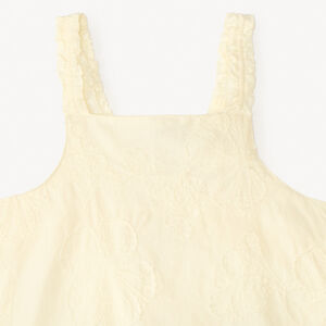 Débardeur en voile brodé à fleurs pour fille 