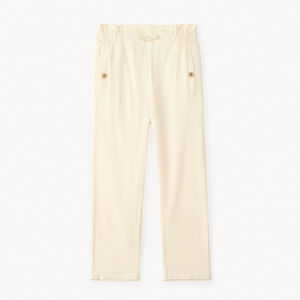 Pantalon droit en toile uni pour fille 