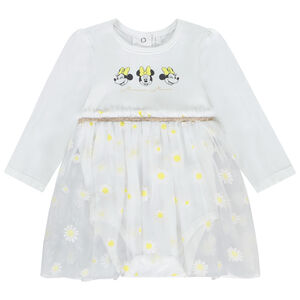 Robe body bi-matière effet 2 en 1 Minnie Disney pour bébé fille 