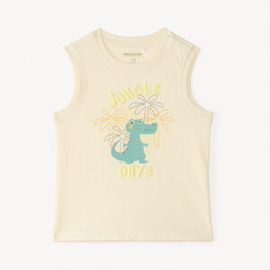 Débardeur uni print fantaisie crocodile pour bébé garçon 