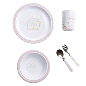 Coffret repas 5 pièces en mélamine The Rainbow 