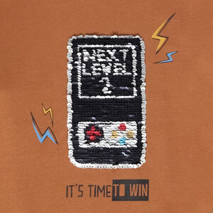 T-shirt manches longues avec sequins magiques pour garçon 