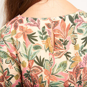 Robe manches longues imprimé fleurs pour fille 