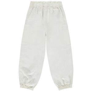 Pantalon ballon esprit cargo en toile unie fille 