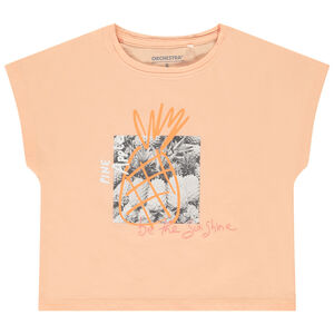 T-shirt manches courtes forme boîte photoprinté pour fille 