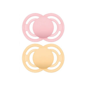 Lot de 2 sucettes silicone Perfect 6M+ tendance (modèle aléatoire) 