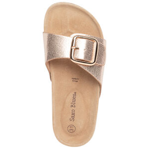 Sandales dorées à bride avec boucle pour fille 