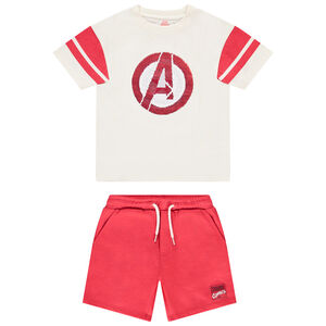 Ensemble t-shirt + short à sequins magiques Avengers pour garçon  