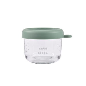 Petit pot de conservation en verre 150ml sage green 