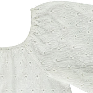 Top en broderie anglaise avec dos croisé pour fille 