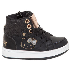Baskets montantes noires et dorées Hello Kitty 