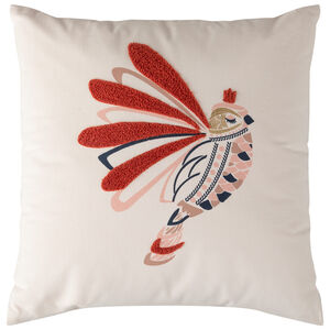 Coussin décoratif motif oiseau 
